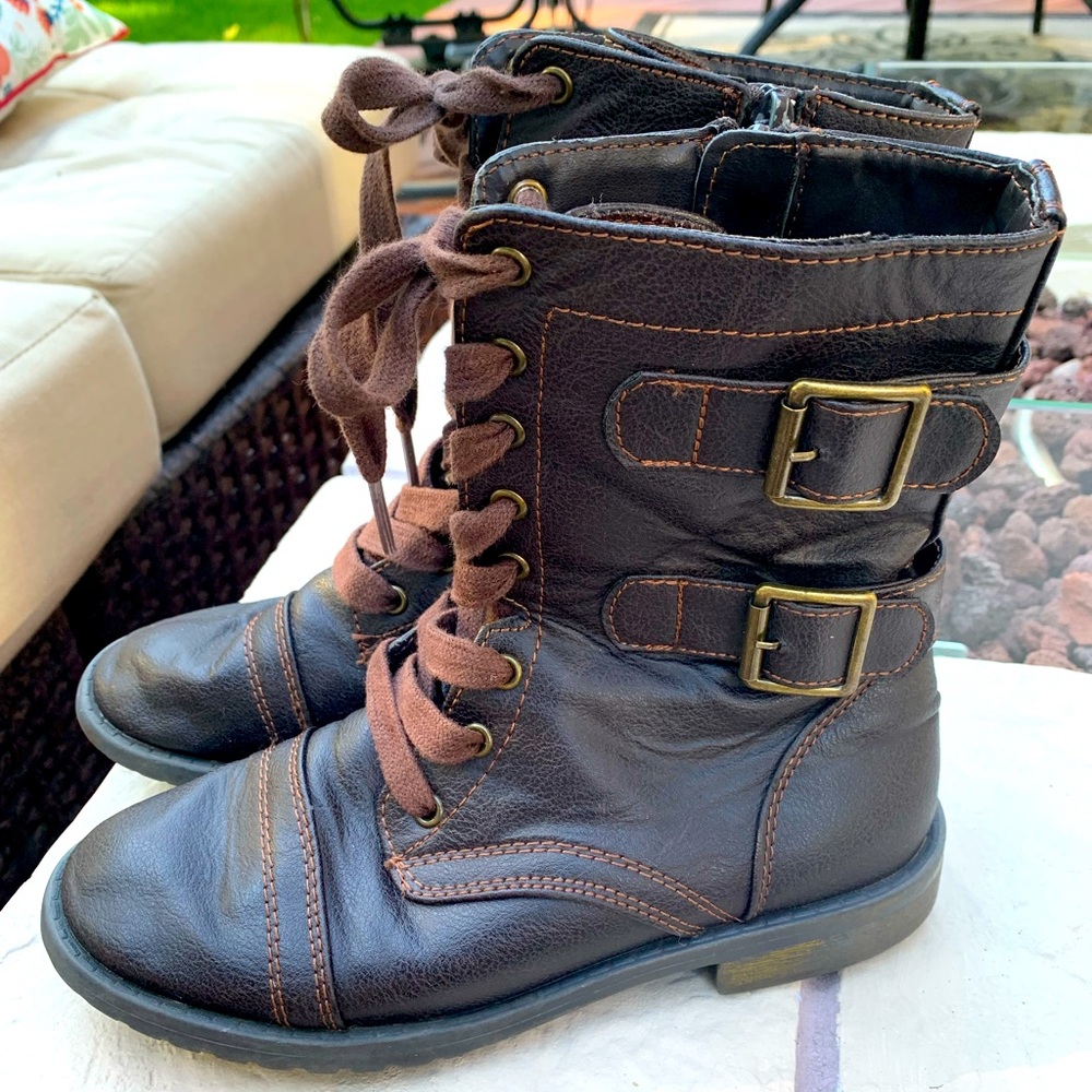 Self Esteem “metro games” combat boots, women’s size 5.5
